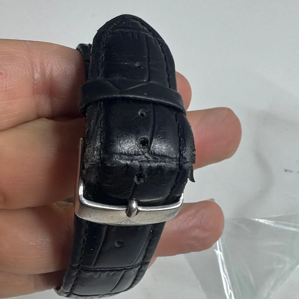 Stührling Original Atrium 3942 Automatic Skeleton Watch Black Leather Strap
